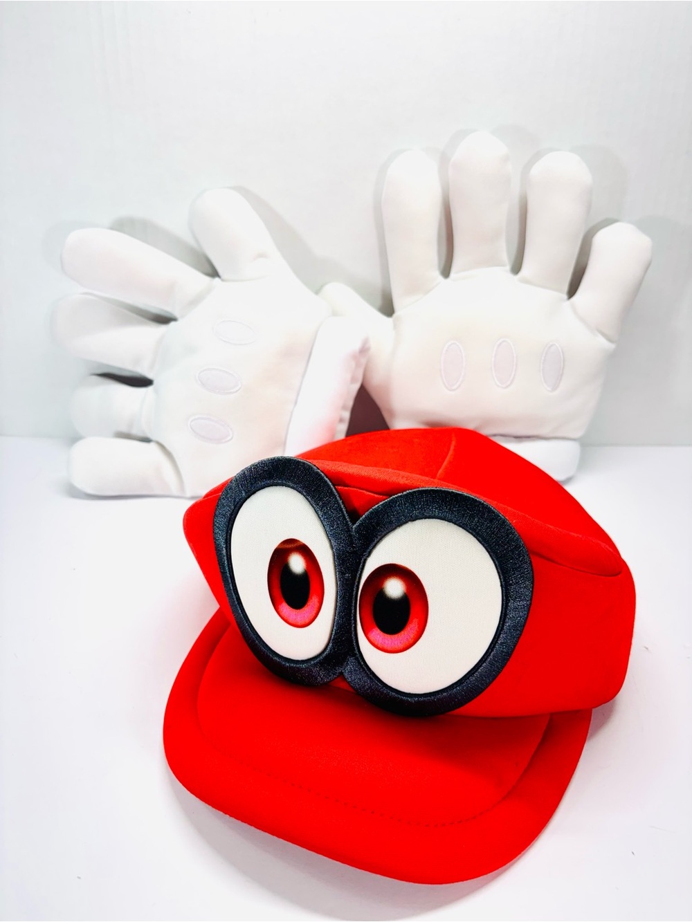 Nintendo Super Mario Odyssey Cappy Hat & Mario Gloves One Size RN#115665 2017